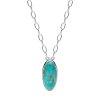Sterling Silver Turquoise Necklace 18 Inches