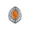 Sterling Silver Amber Ring