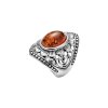 Sterling Silver Amber Ring