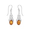 Sterling Silver Amber Earrings