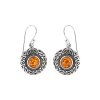 Sterling Silver Amber Earrings