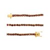 Sterling Silver Ruby Round 3 mm Bracelet Over 18K Yellow Gold Plated 7.25 Inches