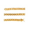 Sterling Silver Citrine Round 5 mm Bracelet Over 18K Yellow Gold Plated 7.25 Inches