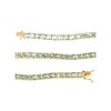 Sterling Silver Sky Blue Topaz Round 5 mm Bracelet Over 18K Yellow Gold Plated 7.25 Inches