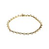 Sterling Silver Diamond Bracelet Over 18K Yellow Gold Plated 7.25 Inches