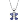 Sterling Silver Tanzanite With Chain 18 Inches