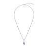 Sterling Silver Tanzanite With Chain 18 Inches