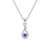 Sterling Silver Tanzanite With Chain 18 Inches