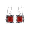 Sterling Silver Red Jasper Earrings