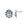 Sterling Silver Sky Blue Topaz  Earrings