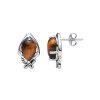 Sterling Silver Tiger's Eye Earrings