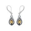 Sterling Silver Whisky Quartz Earrings