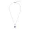 Sterling Silver Purple Turquoise With Chain 18 Inches