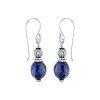 Sterling Silver Lapis Lazuli Bead Earrings