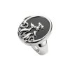 Sterling Silver Black Onyx Cat Ring