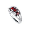 Sterling Silver Garnet Ring