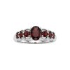 Sterling Silver Garnet Ring