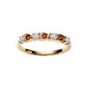 Sterling Silver Meidera Citrine and White Topaz Over 18K Yellow Gold Plated