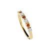 Sterling Silver Meidera Citrine and White Topaz Over 18K Yellow Gold Plated
