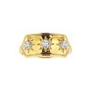 Sterling Silver White Cubic Zirconia Celestial Ring Over 18K Yellow Gold Plated