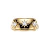 Sterling Silver White Cubic Zirconia Celestial Ring Over 18K Yellow Gold Plated