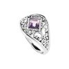 Sterling Silver Amethyst Filigree Ring