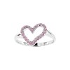 Sterling Silver Pink Cubic Zirconia Ring