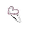 Sterling Silver Pink Cubic Zirconia Ring