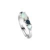 Sterling Silver Ethiopian Opal and Blue Topaz Adjustable Ring