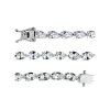 Sterling Silver Aquamarine Tennis Bracelet 7.25 Inches