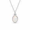 Sterling Silver Rainbow Moonstone Oval Pendant With Chain