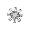 Sterling Silver Rainbow Moonstone Flower Ring
