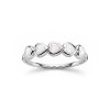 Sterling Silver Synthetic White Opal Heart Ring