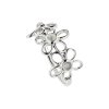 Sterling Silver Rainbow Moonstone Flower Ring