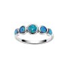 Sterling Silver Synthetic Blue Opal Ring
