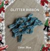 MINI RIBBON set of 6 สีฟ้า glitter