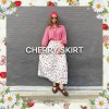 CHERRY SKIRT WHITE