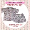 LOT 2 จัดส่ง 27 เมษา FRIENDLY PJ (เเขนสั้นSET) FREE SIZE