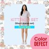 COLOR DEFECT PLUS SIZE kitten Short set