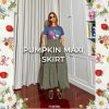 PUMPKIN MAXI SKIRT (ARMY)