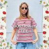 80s flowers tee (PINK)