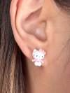 Hello Kitty stud earring (pink)