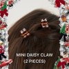 Mini Hair claw BROWN (set of 2)