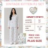 PLUS SIZE KITTEN PJ LONG SET (ชุดยาว)