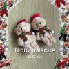 Santa Teddy hairclip (XL)