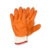 ถุงมือผ้าชุบยางพาราส้ม