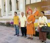 Cérémonie de bienvenue à l&#039;ordre du Patriarche Suprême Nomination de l&#039;abbé assistant du monastère royal Wat Phra Chetuphon Wimon Mangkhalaram