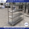 ชั้นวางของสแตนเลสแบบซี่ 4 ชั้น