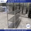 ชั้นวางของสแตนเลสแบบซี่ 4 ชั้น