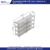 ชั้นวางของสแตนเลสแบบทึบ 4 ชั้น